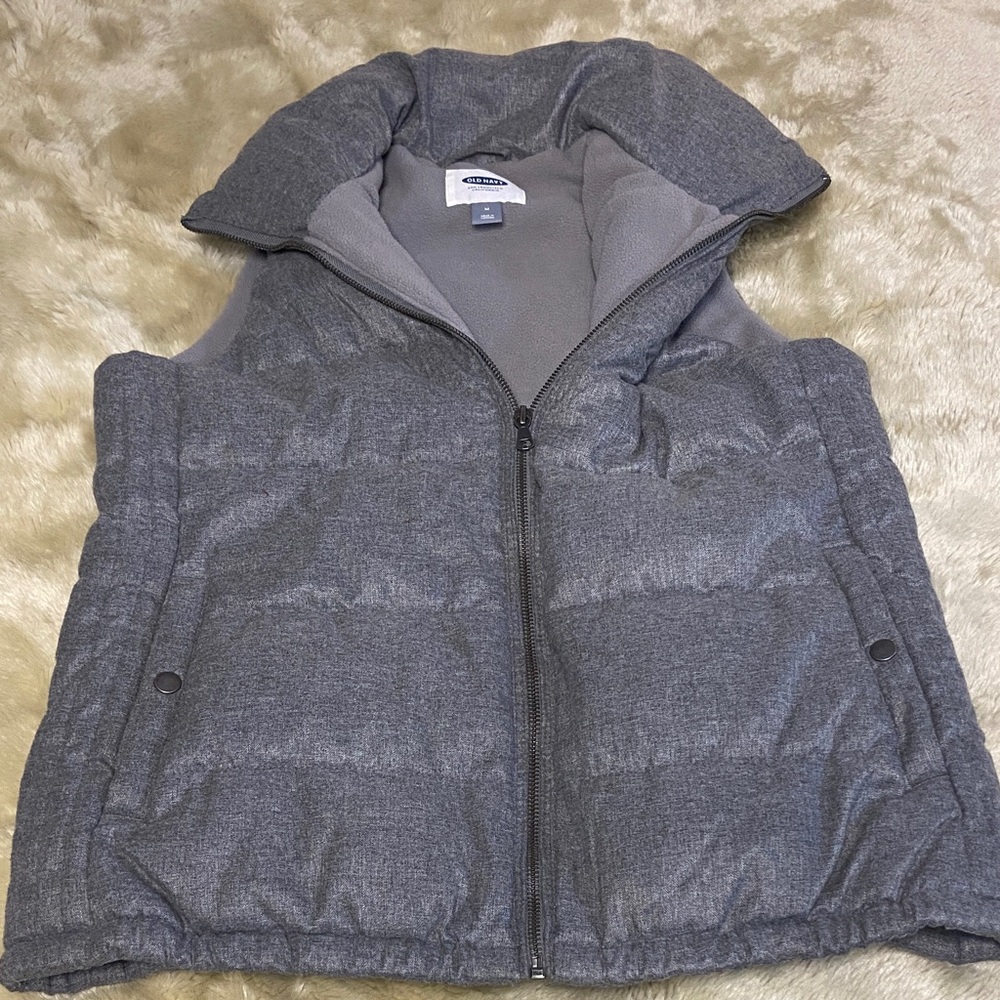 Old Navy Charcoal Puffer Vest